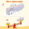 imageJOINFREE Toddler Shoes Boys Girls Walking Lightweight Wide Barefoot Slip On Sneakers Mary Jane School Shoe Breathable FlexibleColor