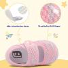 imageJOINFREE Toddler Shoes Boys Girls Walking Lightweight Wide Barefoot Slip On Sneakers Mary Jane School Shoe Breathable FlexibleColorpink