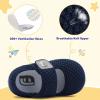 imageJOINFREE Toddler Shoes Boys Girls Walking Lightweight Wide Barefoot Slip On Sneakers Mary Jane School Shoe Breathable FlexibleNavyblue