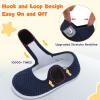 imageJOINFREE Toddler Shoes Boys Girls Walking Lightweight Wide Barefoot Slip On Sneakers Mary Jane School Shoe Breathable FlexibleNavyblue