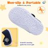 imageJOINFREE Toddler Shoes Boys Girls Walking Lightweight Wide Barefoot Slip On Sneakers Mary Jane School Shoe Breathable FlexibleNavyblue