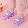 imageJOINFREE Toddler Shoes Boys Girls Walking Lightweight Wide Barefoot Slip On Sneakers Mary Jane School Shoe Breathable FlexiblePurplestripe