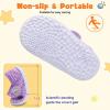 imageJOINFREE Toddler Shoes Boys Girls Walking Lightweight Wide Barefoot Slip On Sneakers Mary Jane School Shoe Breathable FlexiblePurplestripe