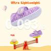imageJOINFREE Toddler Shoes Boys Girls Walking Lightweight Wide Barefoot Slip On Sneakers Mary Jane School Shoe Breathable FlexiblePurplestripe