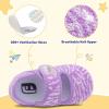 imageJOINFREE Toddler Shoes Boys Girls Walking Lightweight Wide Barefoot Slip On Sneakers Mary Jane School Shoe Breathable FlexiblePurplestripe