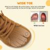 imageJOINFREE Toddler Shoes Girls Boys Wide Barefoot Shoes Minimalist Walking Sneakers Zero Drop Slip on Tennis Shoe Breathable Naturally FlexibleBrown