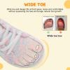 imageJOINFREE Toddler Shoes Girls Boys Wide Barefoot Shoes Minimalist Walking Sneakers Zero Drop Slip on Tennis Shoe Breathable Naturally FlexibleColorwihtepink