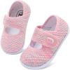 imageJOINFREE Toddler Shoes Boys Girls Walking Lightweight Wide Barefoot Slip On Sneakers Mary Jane School Shoe Breathable FlexibleColorpink