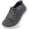 imageJOINFREE Toddler Shoes Girls Boys Wide Barefoot Shoes Minimalist Walking Sneakers Zero Drop Slip on Tennis Shoe Breathable Naturally FlexibleDarkgrey