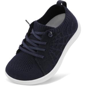 imageJOINFREE Toddler Shoes Girls Boys Wide Barefoot Shoes Minimalist Walking Sneakers Zero Drop Slip on Tennis Shoe Breathable Naturally FlexibleNavyblue