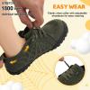 imageJOINFREE Kids Barefoot Shoes Boys Girls Wide Slip On Shoes Big Kids Breathable Hiking Sneakers Zero Drop Toddler Lightweight Walking Tennis Shoe Indoor OutdoorDarkgreen