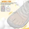 imageJOINFREE Kids Barefoot Shoes Boys Girls Wide Slip On Shoes Big Kids Breathable Hiking Sneakers Zero Drop Toddler Lightweight Walking Tennis Shoe Indoor OutdoorWhite