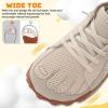 imageJOINFREE Kids Barefoot Shoes Boys Girls Wide Slip On Shoes Big Kids Breathable Hiking Sneakers Zero Drop Toddler Lightweight Walking Tennis Shoe Indoor OutdoorBeige