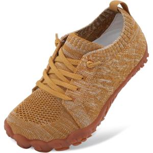 imageJOINFREE Kids Barefoot Shoes Boys Girls Wide Slip On Shoes Big Kids Breathable Hiking Sneakers Zero Drop Toddler Lightweight Walking Tennis Shoe Indoor OutdoorBrownbeige