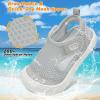 image:imageJOINFREE Baby Water Shoes Toddler Boys Girls Wide Sandals Barefoot Swim Shoes QuickDry Breathable Summer Outdoor Sports Shoe for Beach Pool Aqua Walking SandalsLightgrey