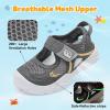 image:imageJOINFREE Toddler Sandals Girls Boys Wide Barefoot Water Sandals Lightweight Summer Water Shoes QuickDry NonSlip Aqua Athletic Sneakers for Beach Swim PoolDarkgrey