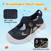 image:imageJOINFREE Toddler Sandals Girls Boys Wide Barefoot Water Sandals Lightweight Summer Water Shoes QuickDry NonSlip Aqua Athletic Sneakers for Beach Swim PoolNavyblue