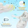 image:imageJOINFREE Toddler Sandals Girls Boys Wide Barefoot Water Sandals Lightweight Summer Water Shoes QuickDry NonSlip Aqua Athletic Sneakers for Beach Swim PoolWhite