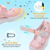 image:imageJOINFREE Toddler Sandals Girls Boys Wide Barefoot Water Sandals Lightweight Summer Water Shoes QuickDry NonSlip Aqua Athletic Sneakers for Beach Swim PoolPink