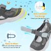 image:imageJOINFREE Toddler Sandals Girls Boys Wide Barefoot Water Sandals Lightweight Summer Water Shoes QuickDry NonSlip Aqua Athletic Sneakers for Beach Swim PoolDarkgrey