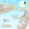 image:imageJOINFREE Toddler Sandals Girls Boys Wide Barefoot Water Sandals Lightweight Summer Water Shoes QuickDry NonSlip Aqua Athletic Sneakers for Beach Swim PoolBeige