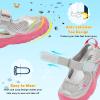 image:imageJOINFREE Toddler Sandals Girls Boys Wide Barefoot Water Sandals Lightweight Summer Water Shoes QuickDry NonSlip Aqua Athletic Sneakers for Beach Swim PoolSilver
