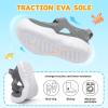 image:imageJOINFREE Toddler Sandals Girls Boys Wide Barefoot Water Sandals Lightweight Summer Water Shoes QuickDry NonSlip Aqua Athletic Sneakers for Beach Swim PoolDarkgrey