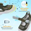image:imageJOINFREE Toddler Sandals Girls Boys Wide Barefoot Water Sandals Lightweight Summer Water Shoes QuickDry NonSlip Aqua Athletic Sneakers for Beach Swim PoolDarkgreen