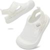 image:imageJOINFREE Baby Water Shoes Toddler Boys Girls Wide Sandals Barefoot Swim Shoes QuickDry Breathable Summer Outdoor Sports Shoe for Beach Pool Aqua Walking SandalsWhite