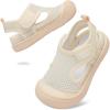 image:imageJOINFREE Baby Water Shoes Toddler Boys Girls Wide Sandals Barefoot Swim Shoes QuickDry Breathable Summer Outdoor Sports Shoe for Beach Pool Aqua Walking SandalsBeige