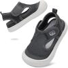 image:imageJOINFREE Baby Water Shoes Toddler Boys Girls Wide Sandals Barefoot Swim Shoes QuickDry Breathable Summer Outdoor Sports Shoe for Beach Pool Aqua Walking SandalsDarkgrey