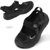 image:imageJOINFREE Toddler Sandals Girls Boys Wide Barefoot Water Sandals Lightweight Summer Water Shoes QuickDry NonSlip Aqua Athletic Sneakers for Beach Swim PoolBlack