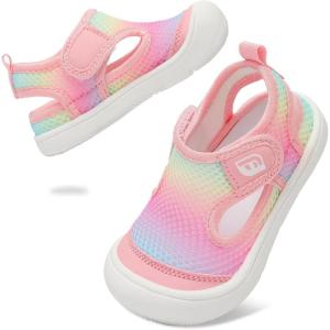 image:imageJOINFREE Baby Water Shoes Toddler Boys Girls Wide Sandals Barefoot Swim Shoes QuickDry Breathable Summer Outdoor Sports Shoe for Beach Pool Aqua Walking SandalsHspink