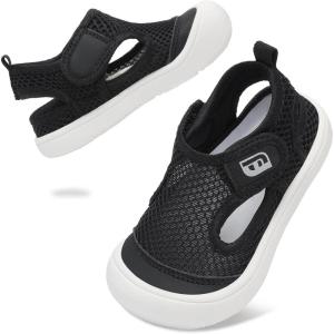 image:imageJOINFREE Baby Water Shoes Toddler Boys Girls Wide Sandals Barefoot Swim Shoes QuickDry Breathable Summer Outdoor Sports Shoe for Beach Pool Aqua Walking SandalsBlack