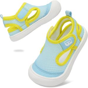image:imageJOINFREE Baby Water Shoes Toddler Boys Girls Wide Sandals Barefoot Swim Shoes QuickDry Breathable Summer Outdoor Sports Shoe for Beach Pool Aqua Walking SandalsLightblue