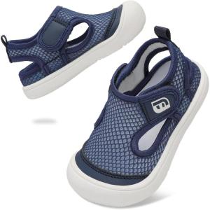 image:imageJOINFREE Baby Water Shoes Toddler Boys Girls Wide Sandals Barefoot Swim Shoes QuickDry Breathable Summer Outdoor Sports Shoe for Beach Pool Aqua Walking SandalsNavyblue