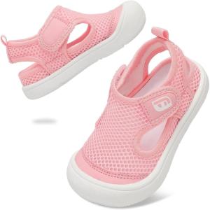 image:imageJOINFREE Baby Water Shoes Toddler Boys Girls Wide Sandals Barefoot Swim Shoes QuickDry Breathable Summer Outdoor Sports Shoe for Beach Pool Aqua Walking SandalsPink