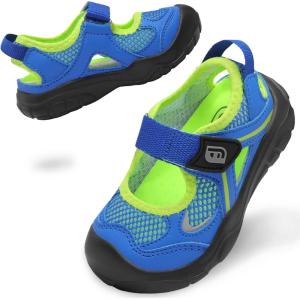 image:imageJOINFREE Toddler Sandals Girls Boys Wide Barefoot Water Sandals Lightweight Summer Water Shoes QuickDry NonSlip Aqua Athletic Sneakers for Beach Swim PoolBluegreen