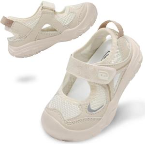 image:imageJOINFREE Toddler Sandals Girls Boys Wide Barefoot Water Sandals Lightweight Summer Water Shoes QuickDry NonSlip Aqua Athletic Sneakers for Beach Swim PoolBeige