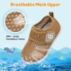 image:imageJOINFREE Baby Water Shoes Toddler Boys Girls Sandals Baby Lightweight Beach Swim Pool Shoes Kids Barefoot QuickDry Auqa Socks Infant First Walking ShoesBrown