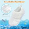 image:imageJOINFREE Baby Water Shoes Toddler Boys Girls Sandals Baby Lightweight Beach Swim Pool Shoes Kids Barefoot QuickDry Auqa Socks Infant First Walking ShoesWhite