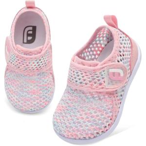 image:imageJOINFREE Baby Water Shoes Toddler Boys Girls Sandals Baby Lightweight Beach Swim Pool Shoes Kids Barefoot QuickDry Auqa Socks Infant First Walking ShoesColor Whitepink