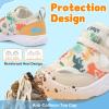 image:imageJOINFREE Toddler Water Shoes Girls Boys Wide Barefoot Beach Sandals Lightweight Summer Swim Shoes QuickDry NonSlip Aqua Athletic Outdoor Walking SneakersBeigedinasour