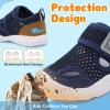 image:imageJOINFREE Toddler Water Shoes Girls Boys Wide Barefoot Beach Sandals Lightweight Summer Swim Shoes QuickDry NonSlip Aqua Athletic Outdoor Walking SneakersNavyblue