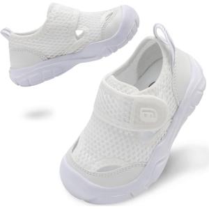 image:imageJOINFREE Toddler Water Shoes Girls Boys Wide Barefoot Beach Sandals Lightweight Summer Swim Shoes QuickDry NonSlip Aqua Athletic Outdoor Walking SneakersWhite
