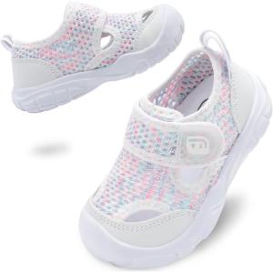 image:imageJOINFREE Toddler Water Shoes Girls Boys Wide Barefoot Beach Sandals Lightweight Summer Swim Shoes QuickDry NonSlip Aqua Athletic Outdoor Walking SneakersColorwhite