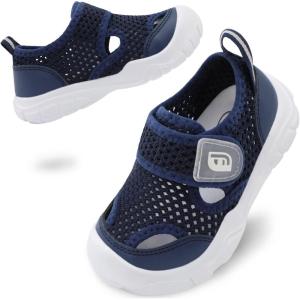 image:imageJOINFREE Toddler Water Shoes Girls Boys Wide Barefoot Beach Sandals Lightweight Summer Swim Shoes QuickDry NonSlip Aqua Athletic Outdoor Walking SneakersNavyblue