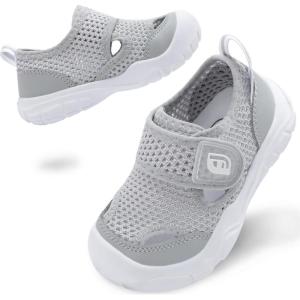image:imageJOINFREE Toddler Water Shoes Girls Boys Wide Barefoot Beach Sandals Lightweight Summer Swim Shoes QuickDry NonSlip Aqua Athletic Outdoor Walking SneakersLightgrey
