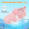 image:imageJOINFREE Baby Water Shoes Boys Girls Sandals Toddler Barefoot Beach Swim Shoes Baby Lightweight Summers Shoes Little Kids QuickDry Auqa Socks for Pool RiverPink