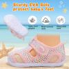 image:imageJOINFREE Baby Water Shoes Boys Girls Sandals Toddler Barefoot Beach Swim Shoes Baby Lightweight Summers Shoes Little Kids QuickDry Auqa Socks for Pool RiverPinkwhiteyellow